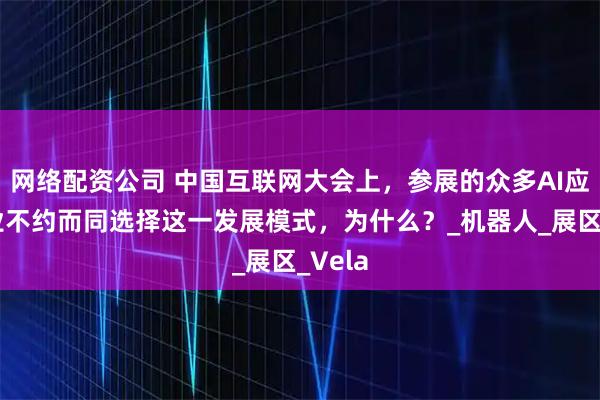 网络配资公司 中国互联网大会上，参展的众多AI应用企业不约而同选择这一发展模式，为什么？_机器人_展区_Vela